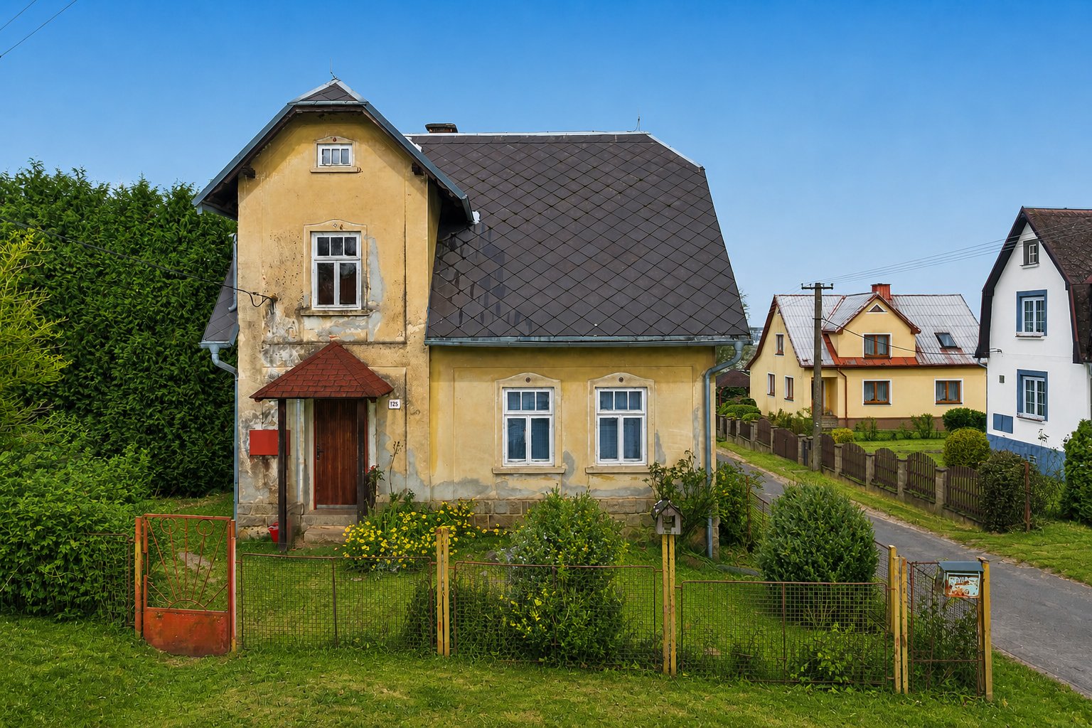 Čelní pohled na dům