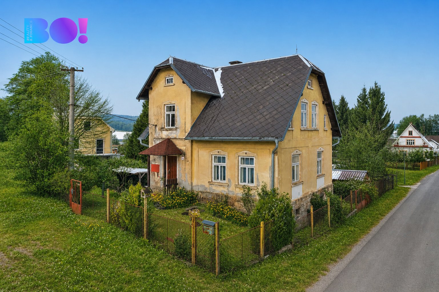 Letecký pohled na lokalitu